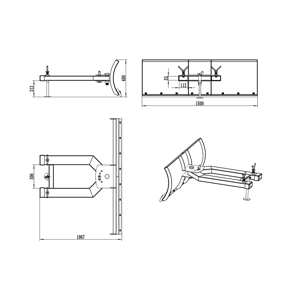 Bilah bajak salji details